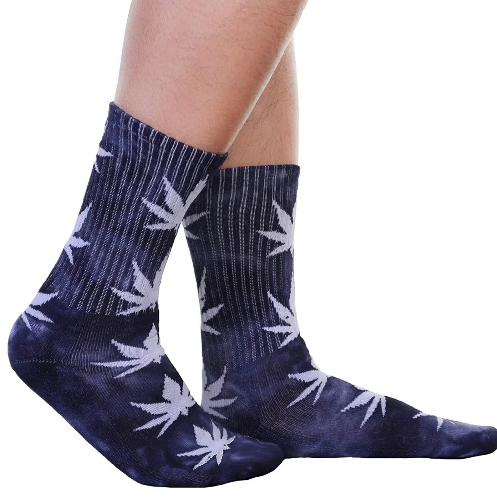 Weed Tie Dye Crew Socks 3 Pack Marijuana Leaf NWT